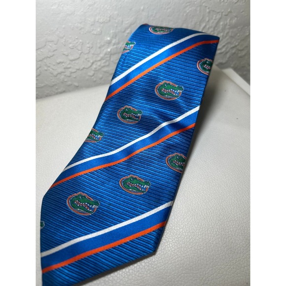 Dress Tie University of Florida Gators Mens Silk Necktie Blue 4 inches - Picture 1 of 4